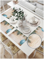 Набор салфеток сервировочных «Заснеженные игрушки» - Фото 1