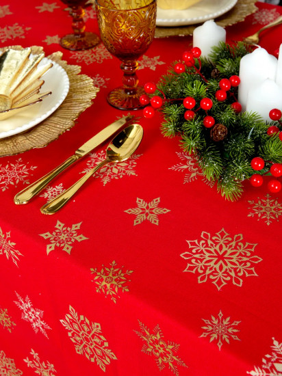 Скатерть «Red snowflakes»