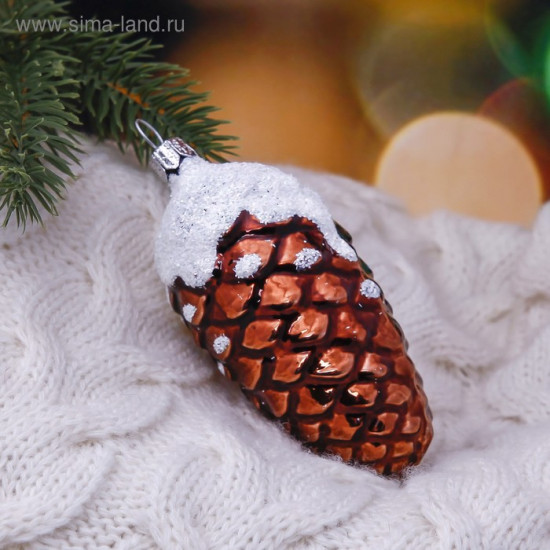Ёлочная игрушка «Шишка кедровая»