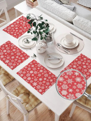 Набор салфеток сервировочных «Рождественские снежинки» - Фото 1