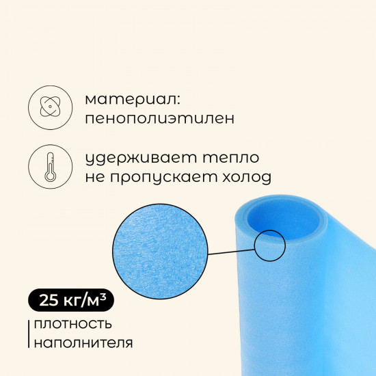 Коврик туристический двухслойный, 180 см, толщина 0.8 см