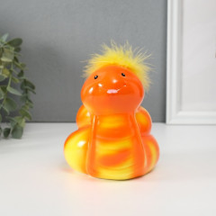 Копилка керамика Рыжая змейка с пушистой причёской - Фото 3