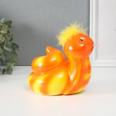 Копилка керамика Рыжая змейка с пушистой причёской - Фото 4