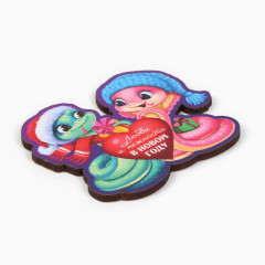 Магнит новогодний деревянный «Новый год: Любви и нежности» - Фото 2