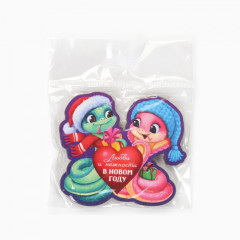 Магнит новогодний деревянный «Новый год: Любви и нежности» - Фото 4