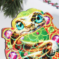 Магнит новогодний подкова «Символ года 2025. Богатства» - Фото 3