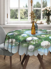 Скатерть «Венок украшенный шарами» - Фото 1