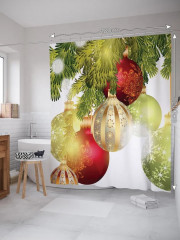 Штора для ванной «Шары для праздника» - Фото 1