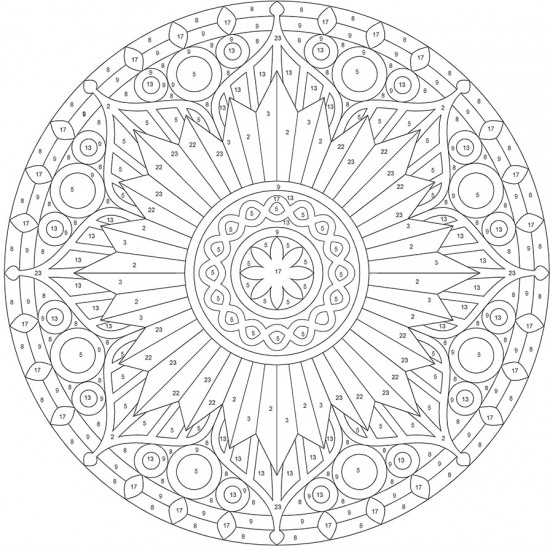 Creative Haven Mandalas Color by Number Coloring Book