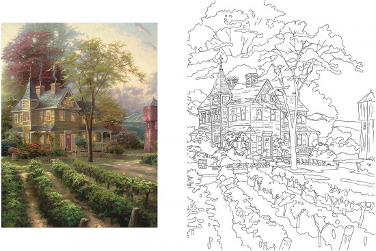 Posh Coloring Book. Thomas Kinkade Designs for Inspiration & Relaxation