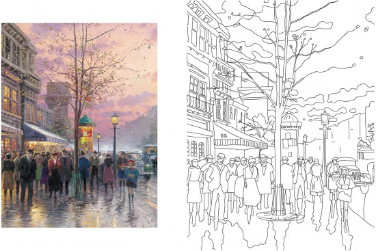 Posh Coloring Book. Thomas Kinkade Designs for Inspiration & Relaxation