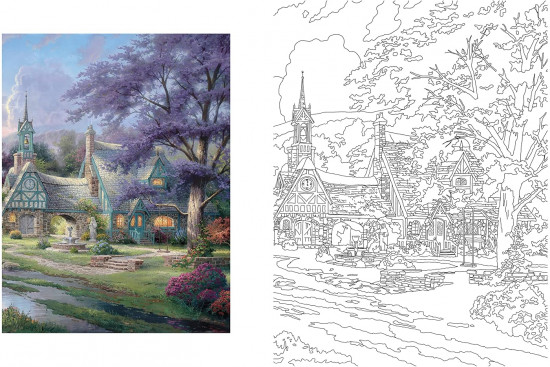 Posh Coloring Book. Thomas Kinkade Designs for Inspiration & Relaxation
