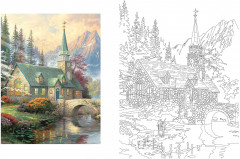 Posh Coloring Book. Thomas Kinkade Designs for Inspiration & Relaxation - Фото 4
