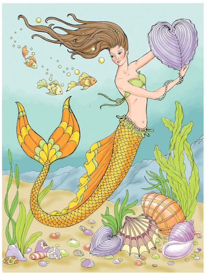 Creative Haven Mermaids Coloring Book
