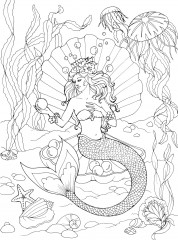 Creative Haven Mermaids Coloring Book - Фото 4