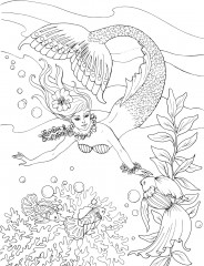 Creative Haven Mermaids Coloring Book - Фото 8