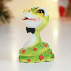 Фигурка сувенирная «Змейка с бабочкой на шее» - Фото 1