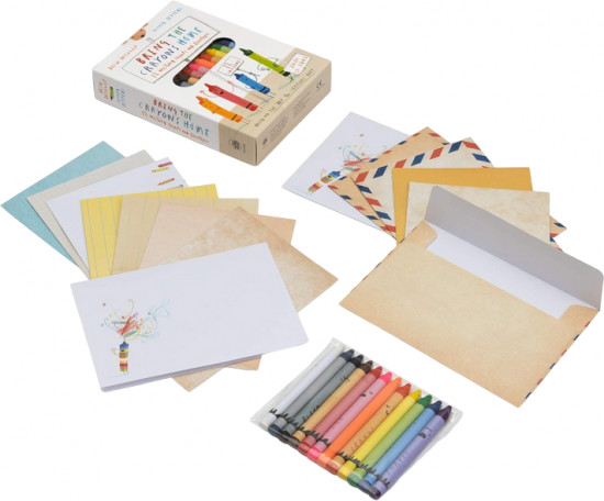 Bring the Crayons Home. A Box of Crayons, Letter-Writing Paper, and Envelopes