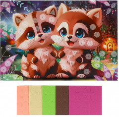 Набор для творчества-геометрическая мозаика «Милые животные» - Фото 1