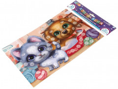 Набор для творчества-геометрическая мозаика «Котик и пёсик» - Фото 2