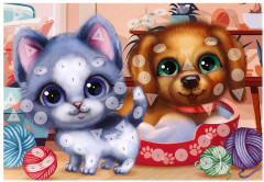 Набор для творчества-геометрическая мозаика «Котик и пёсик» - Фото 7