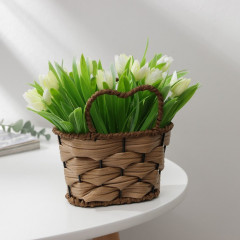 Кашпо для цветов плетёное «Сердце» - Фото 1