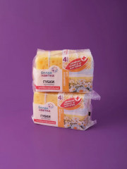 Набор губок кухонных антибактериальных «Ромашковое поле» - Фото 4