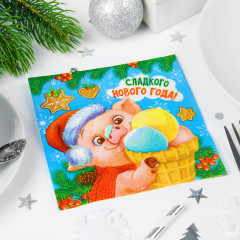Салфетки бумажные «Сладкого Нового года!» (20 шт.) - Фото 1