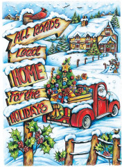 Creative Haven Home for the Holidays Coloring Book - Фото 2