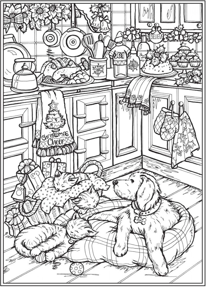 Creative Haven Home for the Holidays Coloring Book | Фото 3