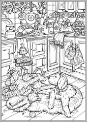 Creative Haven Home for the Holidays Coloring Book - Фото 3