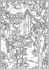 Creative Haven Home for the Holidays Coloring Book - Фото 4