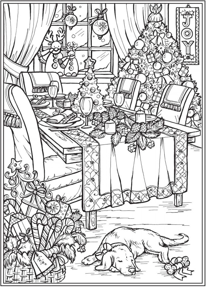Creative Haven Home for the Holidays Coloring Book | Фото 5