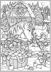 Creative Haven Home for the Holidays Coloring Book - Фото 6