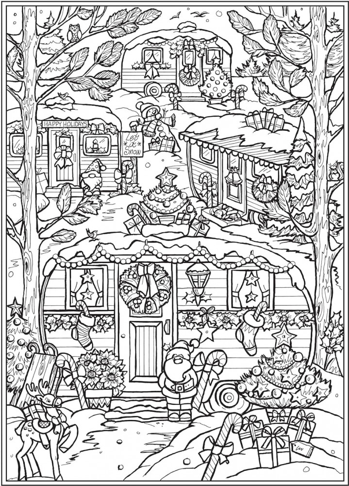 Creative Haven Home for the Holidays Coloring Book | Фото 8