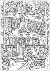 Creative Haven Home for the Holidays Coloring Book - Фото 8