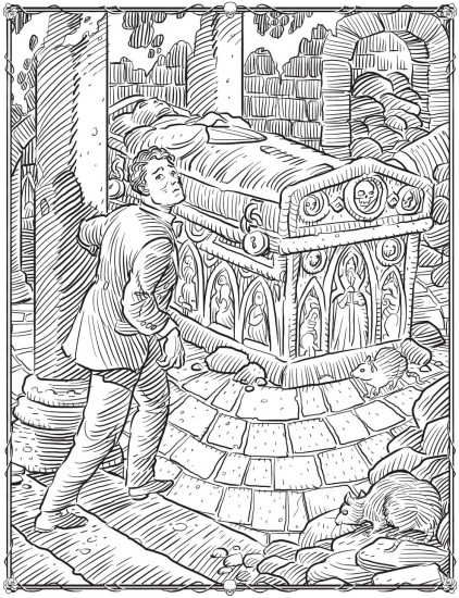 Creative Haven Literary Horror Legends Coloring Book