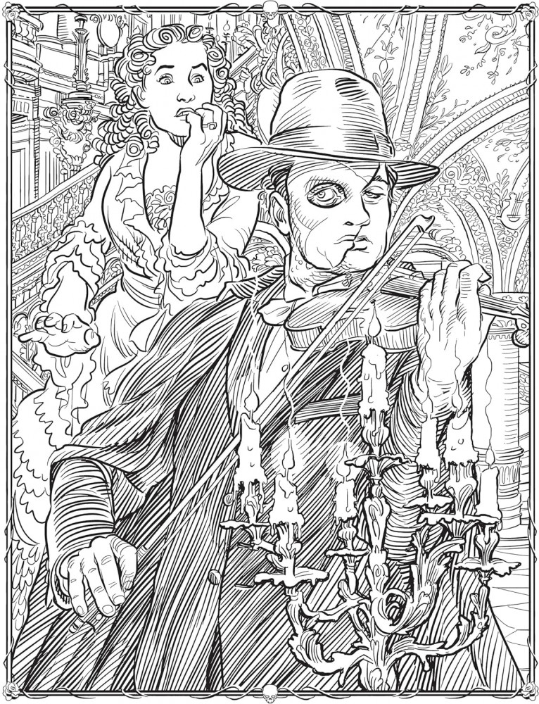 Creative Haven Literary Horror Legends Coloring Book | Фото 9