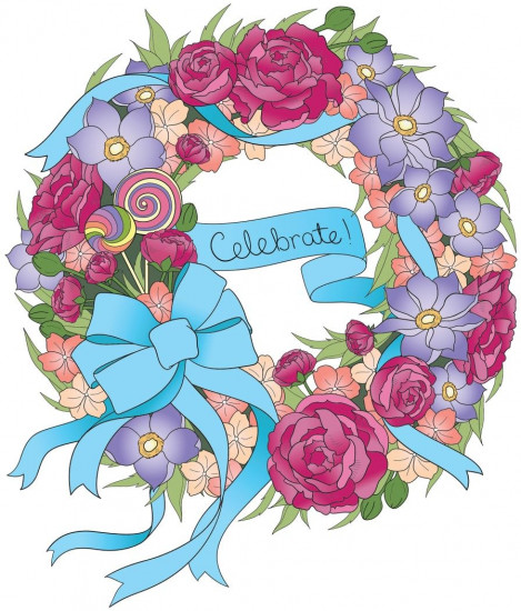 Creative Haven Fantastic Floral Wreaths Coloring Book