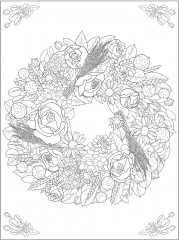 Creative Haven Fantastic Floral Wreaths Coloring Book - Фото 5