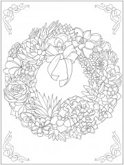 Creative Haven Fantastic Floral Wreaths Coloring Book - Фото 6