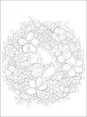 Creative Haven Fantastic Floral Wreaths Coloring Book - Фото 9