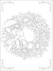 Creative Haven Fantastic Floral Wreaths Coloring Book - Фото 10