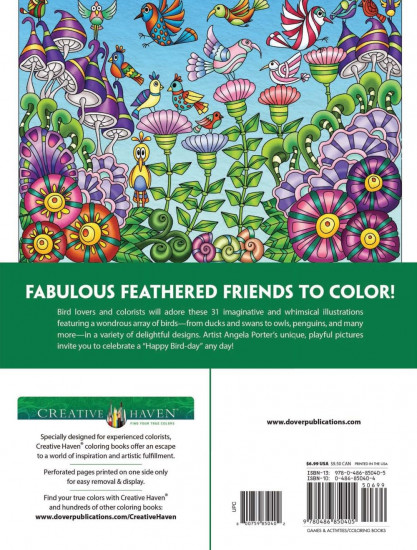 Creative Haven Fanciful Birds Coloring Book