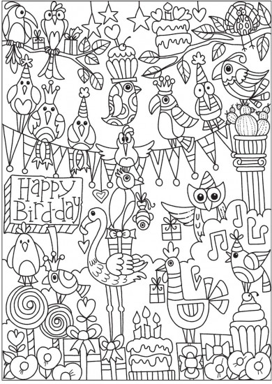 Creative Haven Fanciful Birds Coloring Book