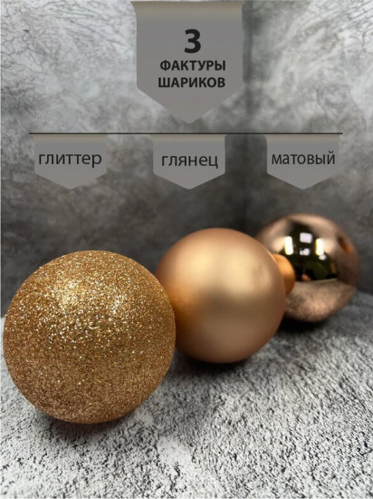 Набор шаров ёлочных «Карамельный»