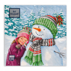 Набор салфеток бумажных «Мой любимый снеговик» - Фото 1