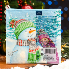 Набор салфеток бумажных «Мой любимый снеговик» - Фото 4