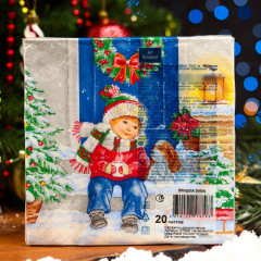 Набор салфеток бумажных «Пришла зима» - Фото 4