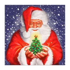 Набор салфеток бумажных «Дед Мороз и новогодняя ель» - Фото 1